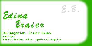 edina braier business card